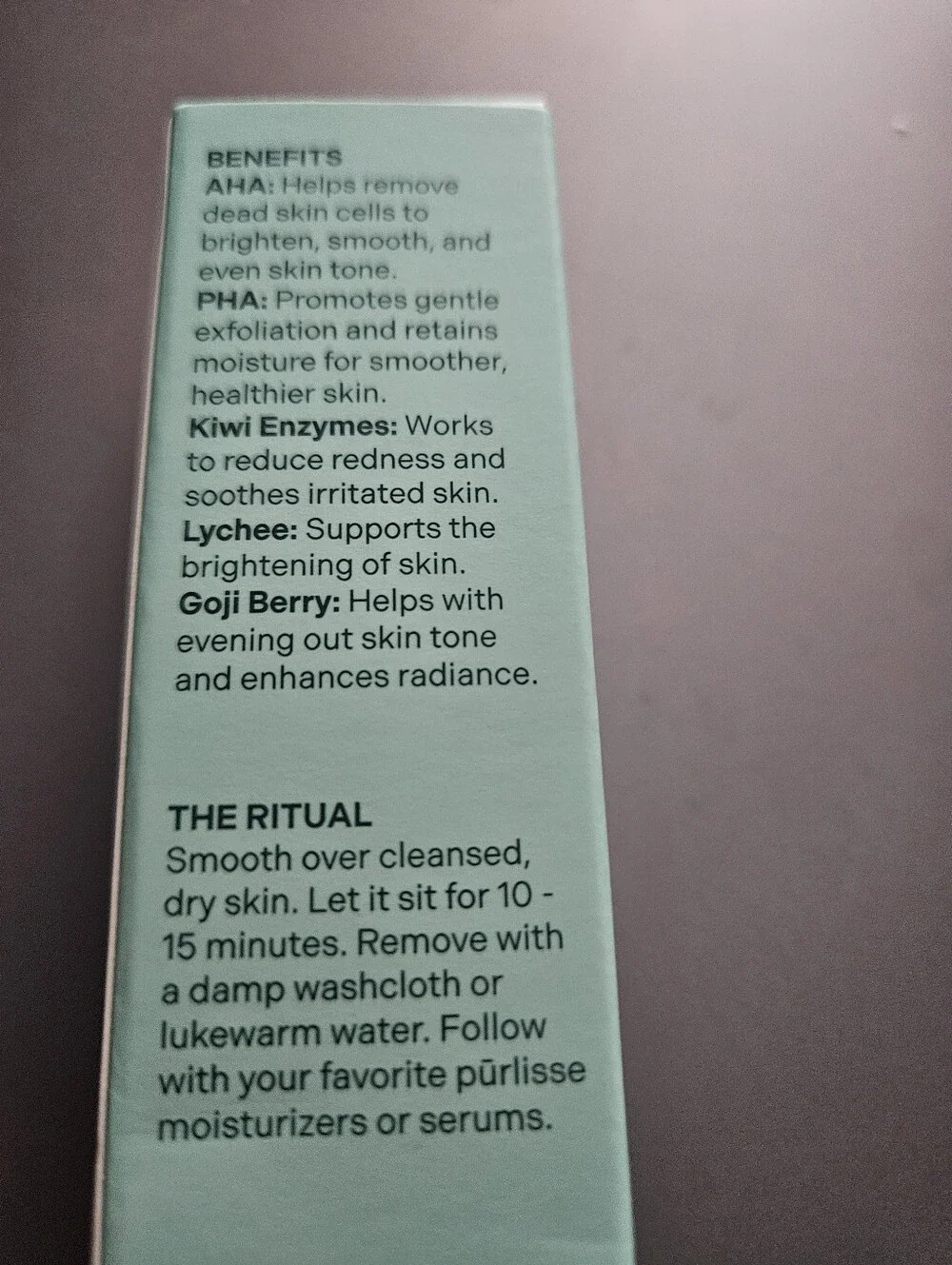 purlisse AHA + PHA Flash Facial Exfoliating Mask